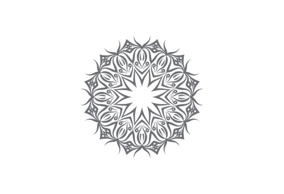 Adult Coloring Page Mandala Logo Design