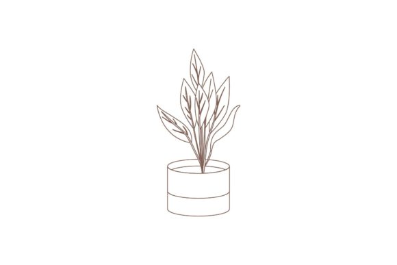 Beauty Floral Plant Line Style