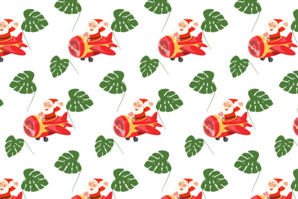 Christmas Santa Floral Pattern Design