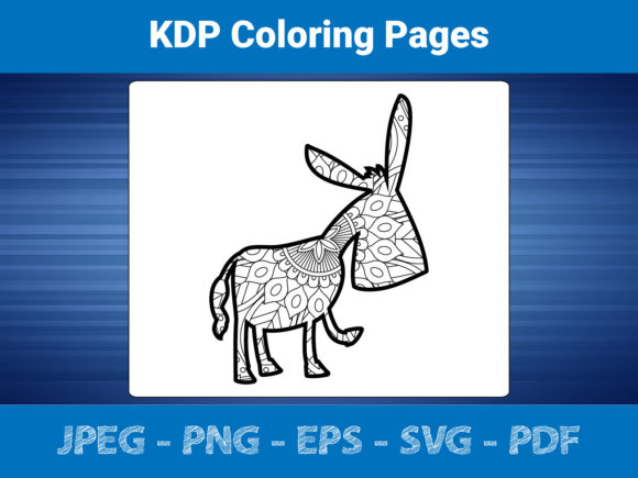 Donkey Coloring Pages for KDP