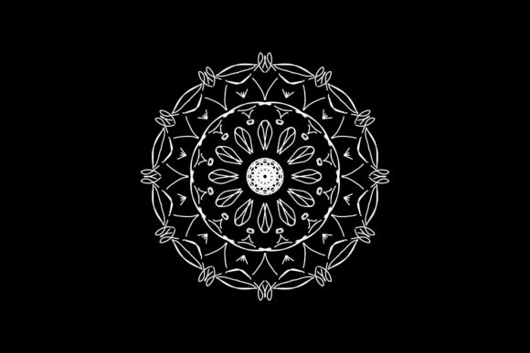 Floral Circle Mandala Indian Ornament