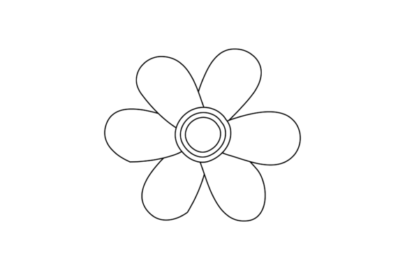 Floral Spring Ornament Outline