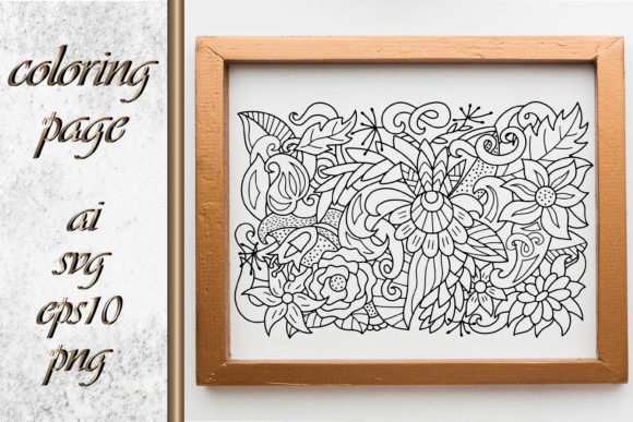 Flower Coloring Page Book