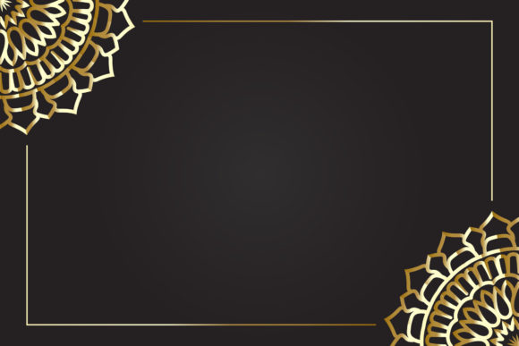 Gold Floral Mandala Background