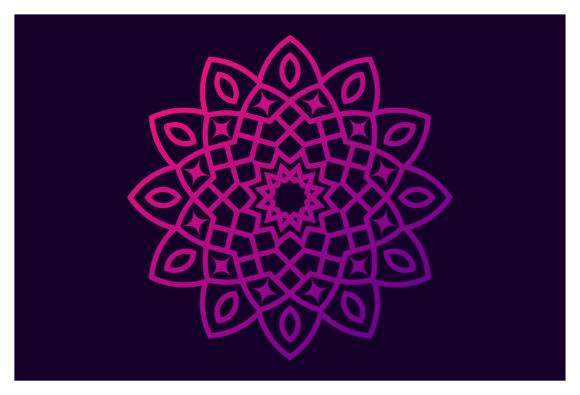 Gradient Color Mandala Ornament Theme