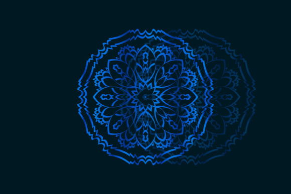 Mandala Blue Luxury Floral Tattoo Henna