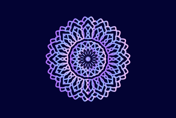 Mandala Purple Floral Ornament