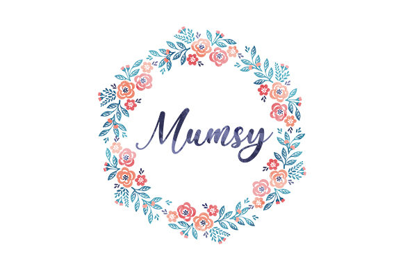 Mumsy with Floral Watercolor Wreath