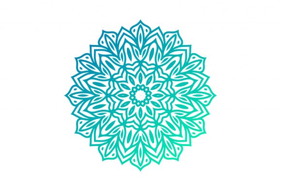Round Gradient Boho Mandala Vector