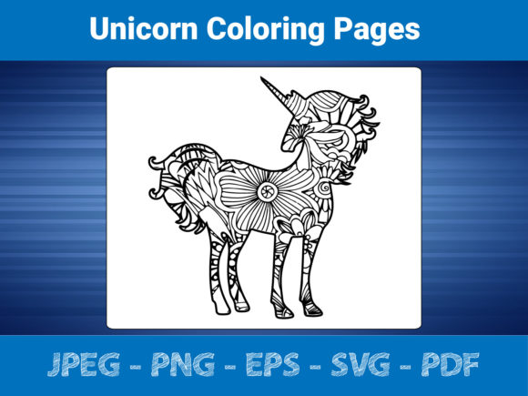 Unicorn Coloring Pages for Adult
