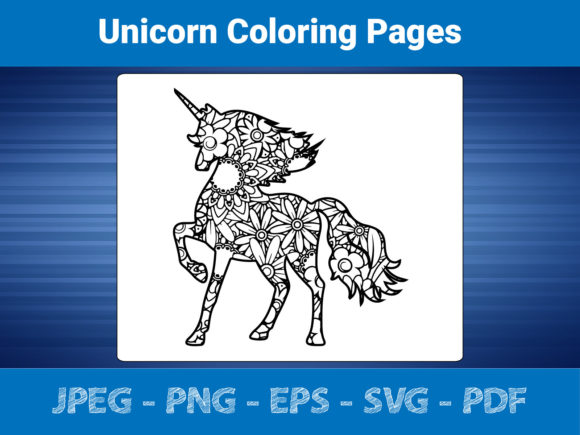Unicorn Coloring Pages for Adult KDP
