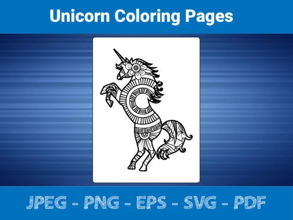 Unicorn Mandala Coloring Pages