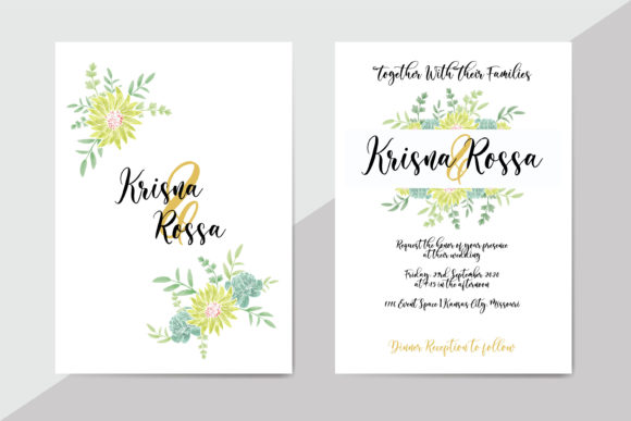 Watercolor Wedding Invitation Card